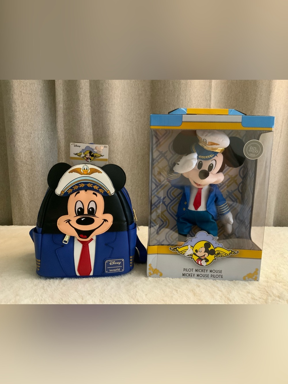 Loungefly Disney Mickey Mouse One : Walt’s Plane - Pilot Mickey Mouse & Plush - Picture 1 of 11